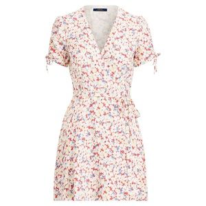 NWT $268 Polo Ralph Lauren Womens Size 8 Floral Crepe Wrap Dress